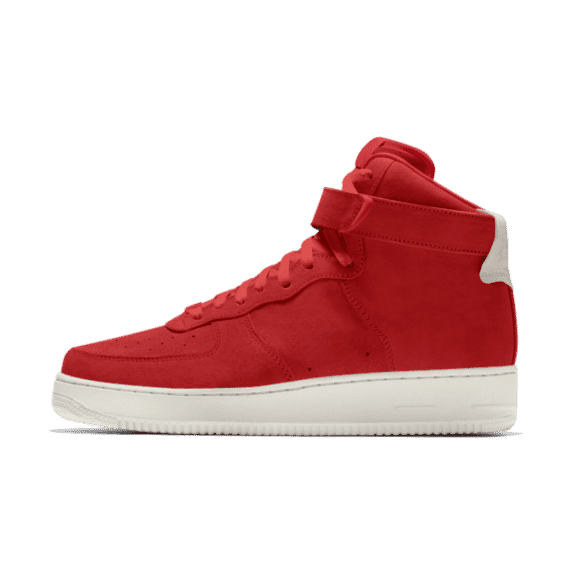 Red high-top sneaker with clean cutout using professional 168飞艇历史记录查询结果 -幸运168官方飞艇结果体彩查询网 Clipping Path service. Edited.